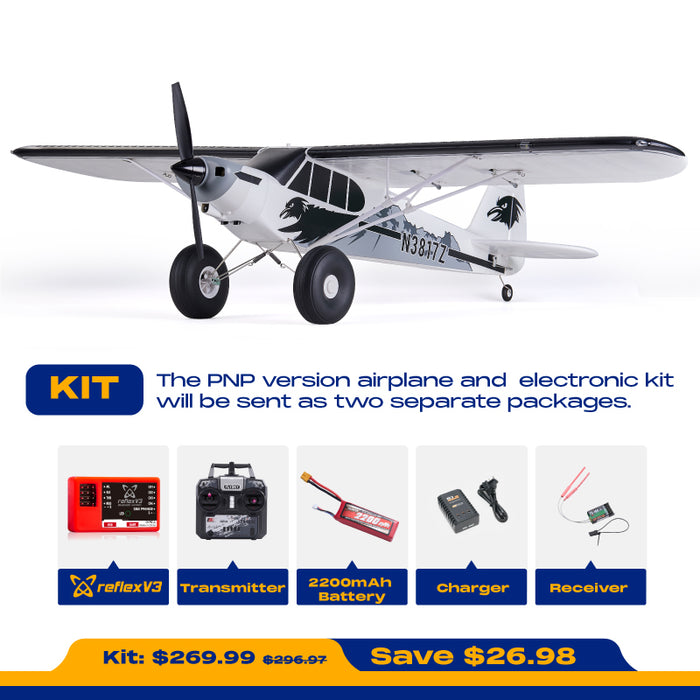 FMS 1300mm PA-18 Super Cub with Reflex V3, RTF / PNP