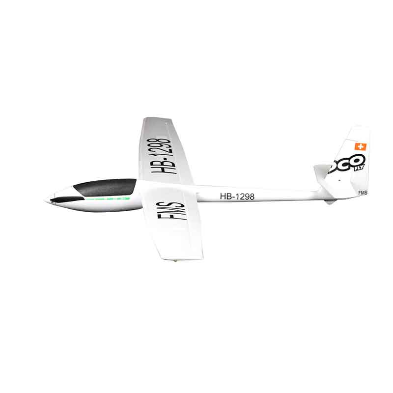 FMS 2500mm ASW-17 EP glider in white with HB-1298 design