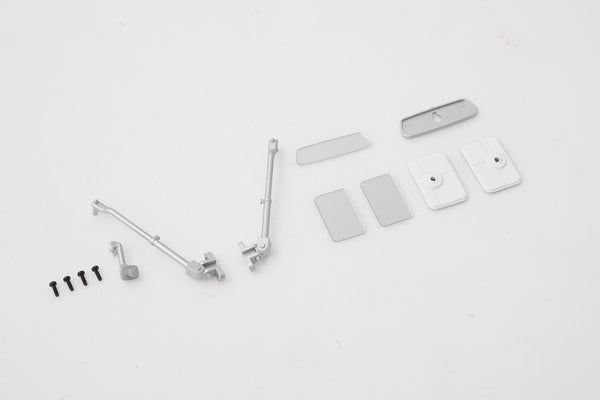1:10 Toyota FJ40 mirror set with reflective plates and mounting screws