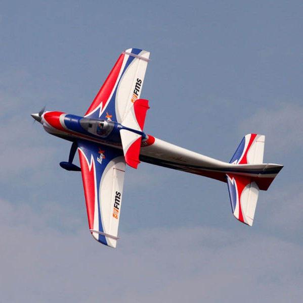 F3A Olympus aerobatic plane performing a graceful aerial maneuver.