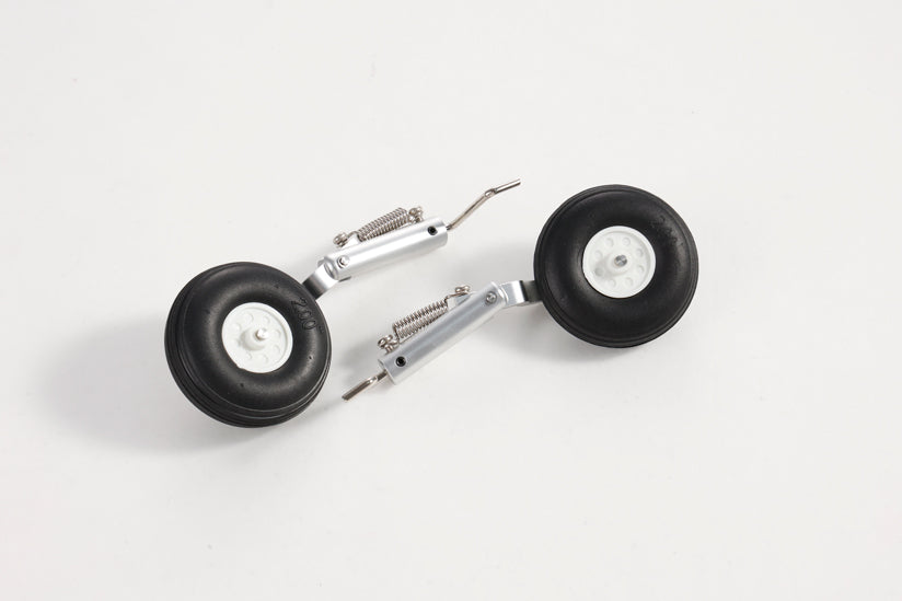 64mm Futura main landing gear set with two black wheels.