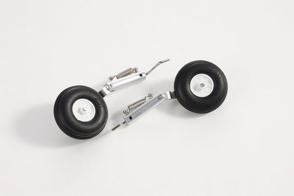 64mm Futura main landing gear set with two black wheels.