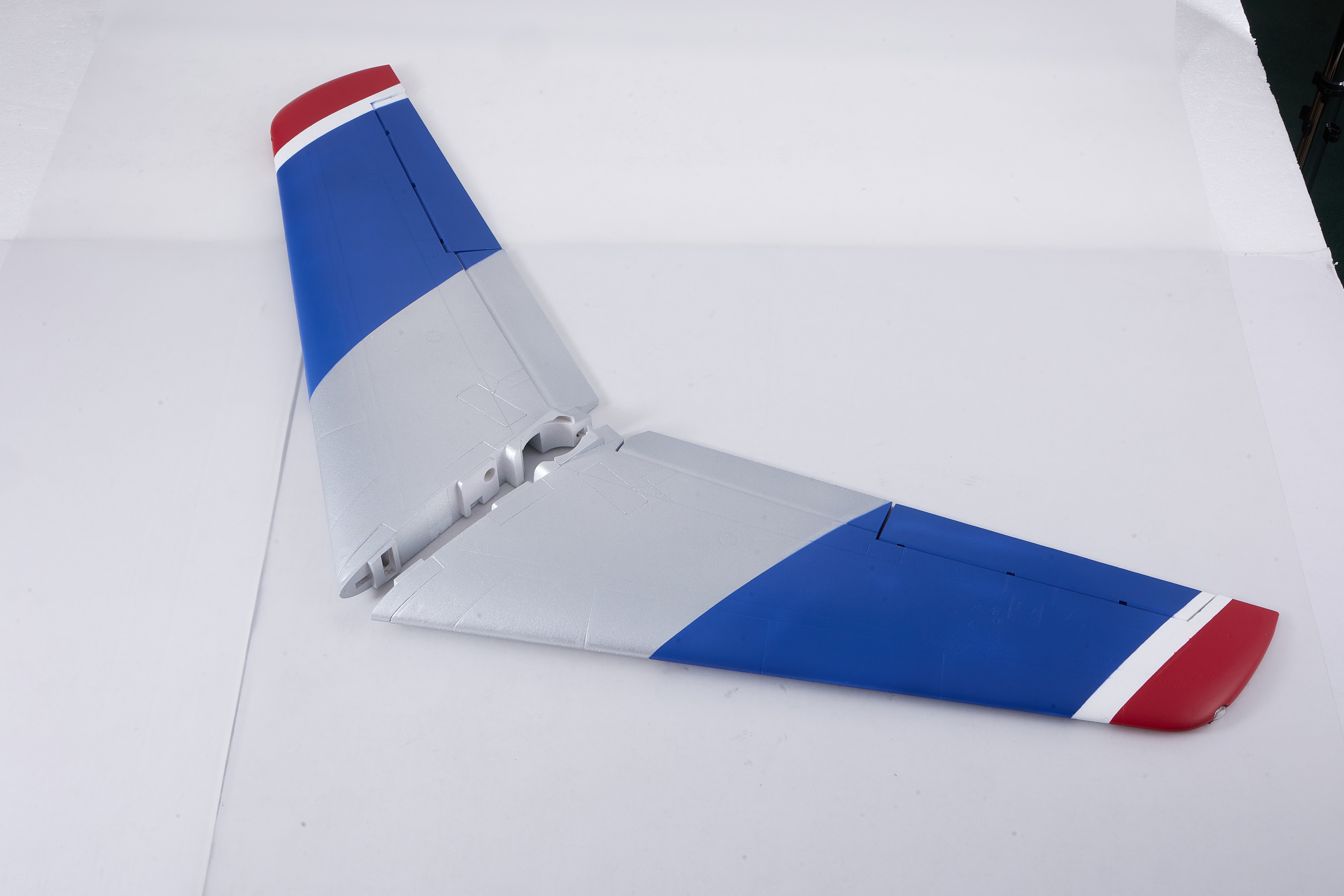 80mm F-86 RC airplane wing set with blue and red accents