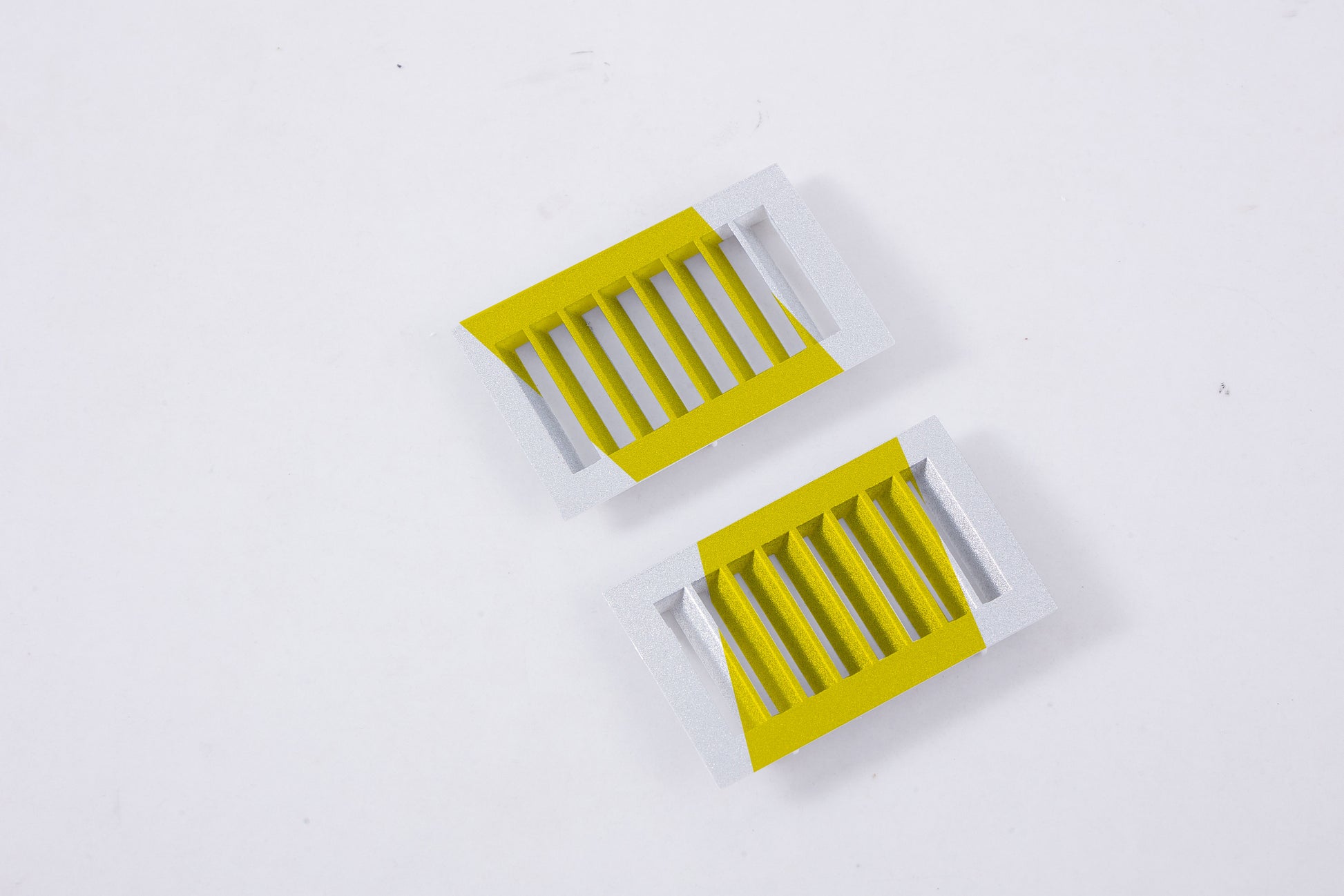 Yellow air grills for RC F-86 model aircraft fuselage