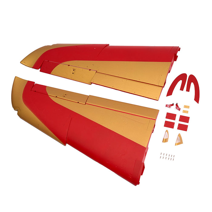 Red and gold 90mm Avanti wing with assembly parts