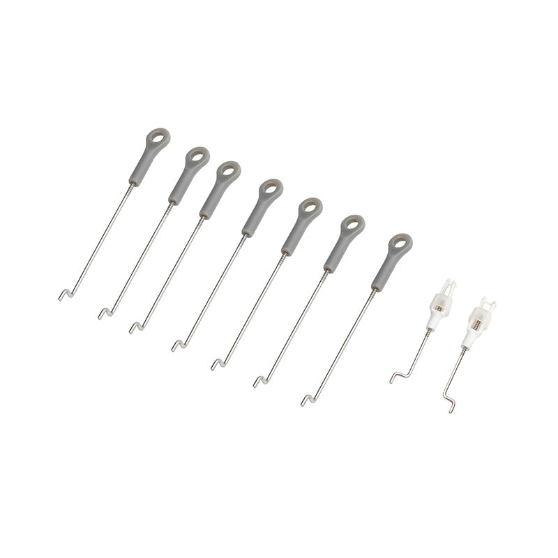 Linkage rod set for RC models with gray grips and connectors