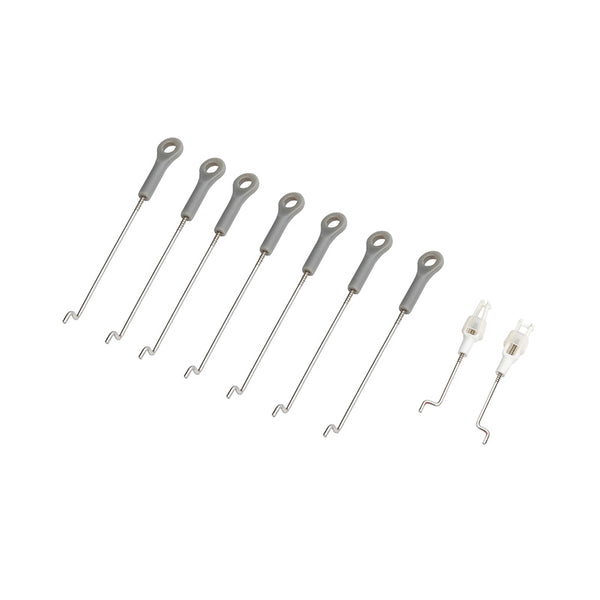 Linkage rod set for RC models with gray grips and connectors