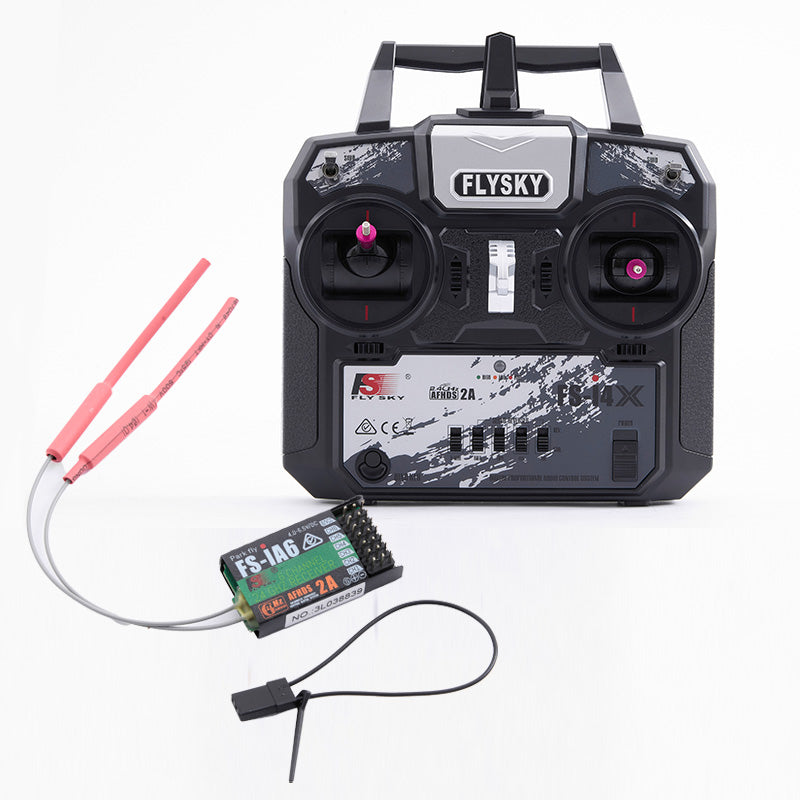 Flysky 6 channel RC transmitter with receiver set for various RC aircraft.