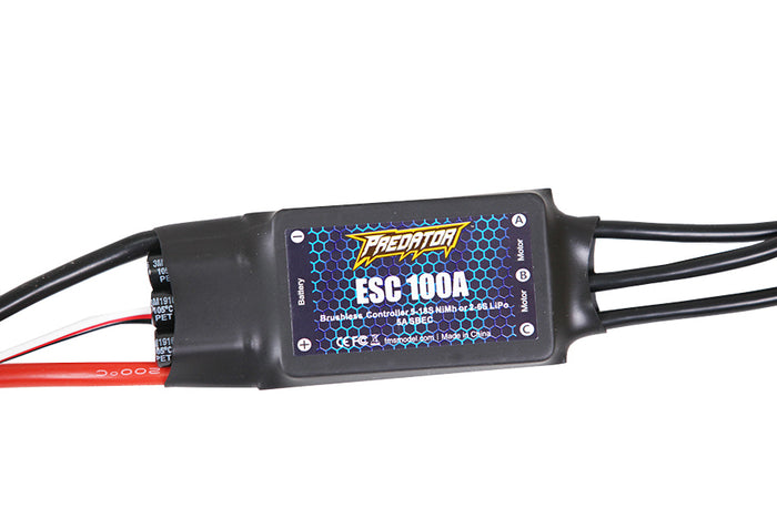 Predator 100A ESC for remote control models with input connections