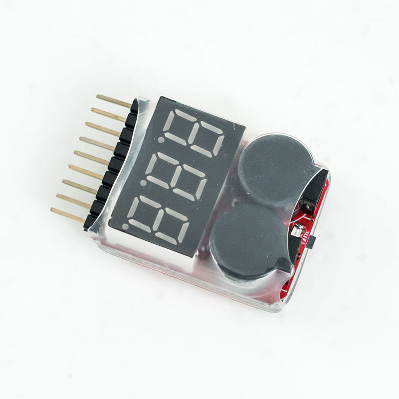 Digital voltage checker for LiPo batteries with balance connector and display