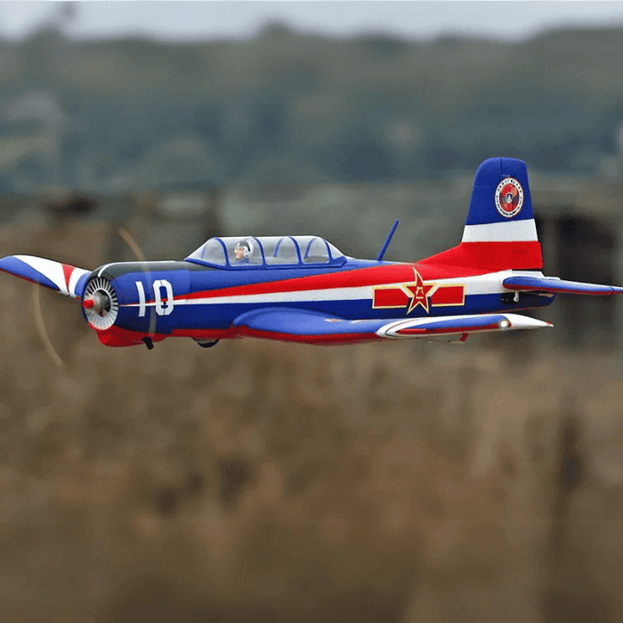 Nanchang CJ-6 V2 PNP RC airplane in PLAAF demonstration team colors flying
