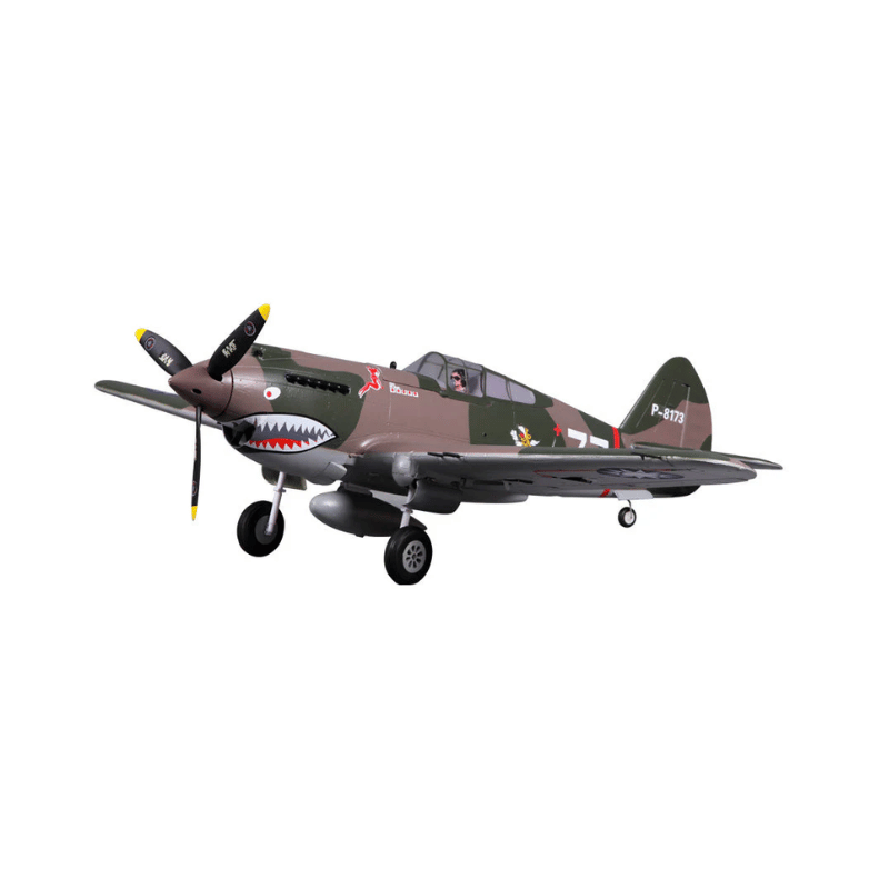 FMS 980mm P-40B Flying Tiger RC airplane with shark-mouth graphics